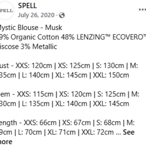 *reserved Swap Sold* NWT Spell Mystic blouse in Musk L - Picture 2 of 4